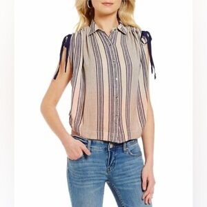 Free People Adjustable Tie Shoulder Top